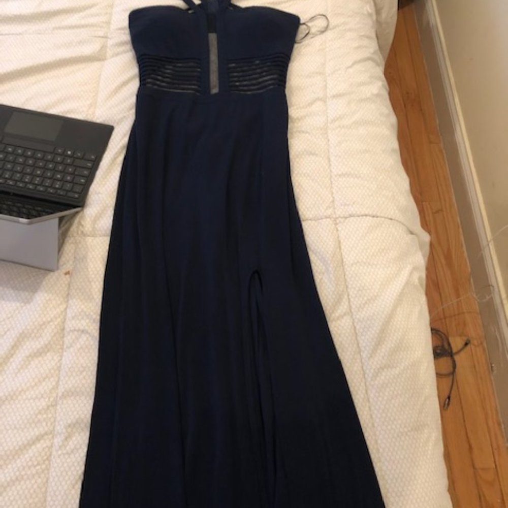 Never Worn Unique Navy Dress
